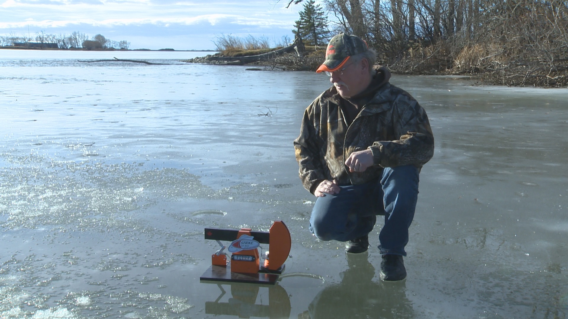 Ice fisher makes video about ice fishing rig, Internet can't get enough