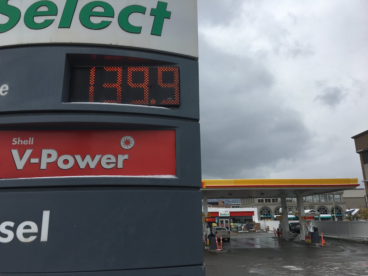 Okanagan gasoline prices have gone up significantly in the past week. 
