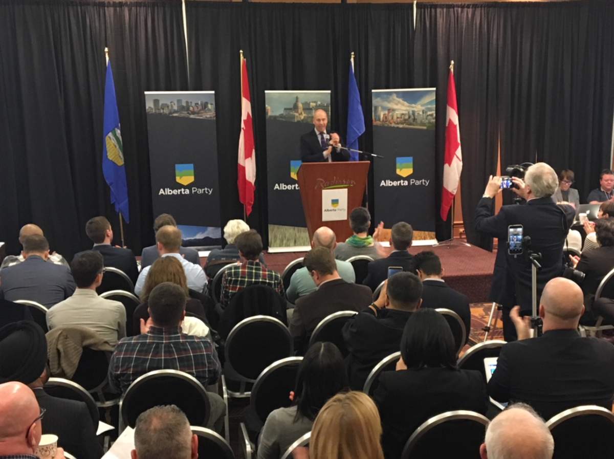 About 400 people attended the sold-out Alberta Party annual general meeting in Red Deer, Alta. Saturday, November 18, 2017.