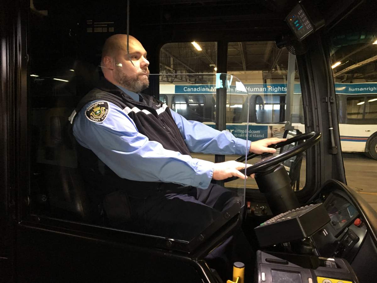 Winnipeg Transit will test driver safety shields on six buses in 2018.