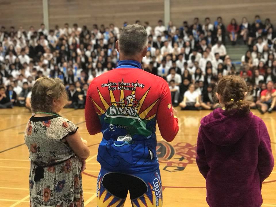 Const. John Davidson took part in the Cops for Cancer Ride.