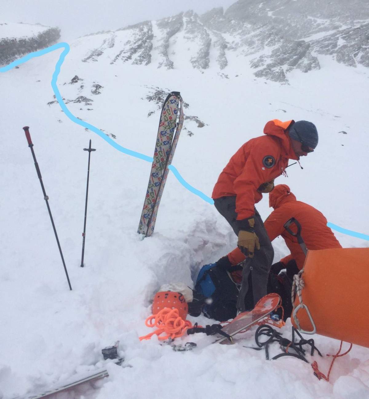 Kananaskis Public Safety performing a rescue operation on Saturday, Nov. 18, 2017.