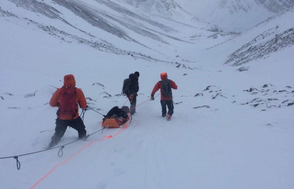 Kananaskis Public Safety performing a rescue operation on Saturday, Nov. 18, 2017.