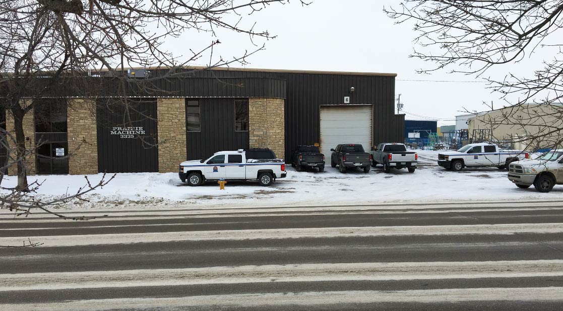 An injured man at a parts manufacturing business was taken to a Saskatoon hospital on Tuesday.