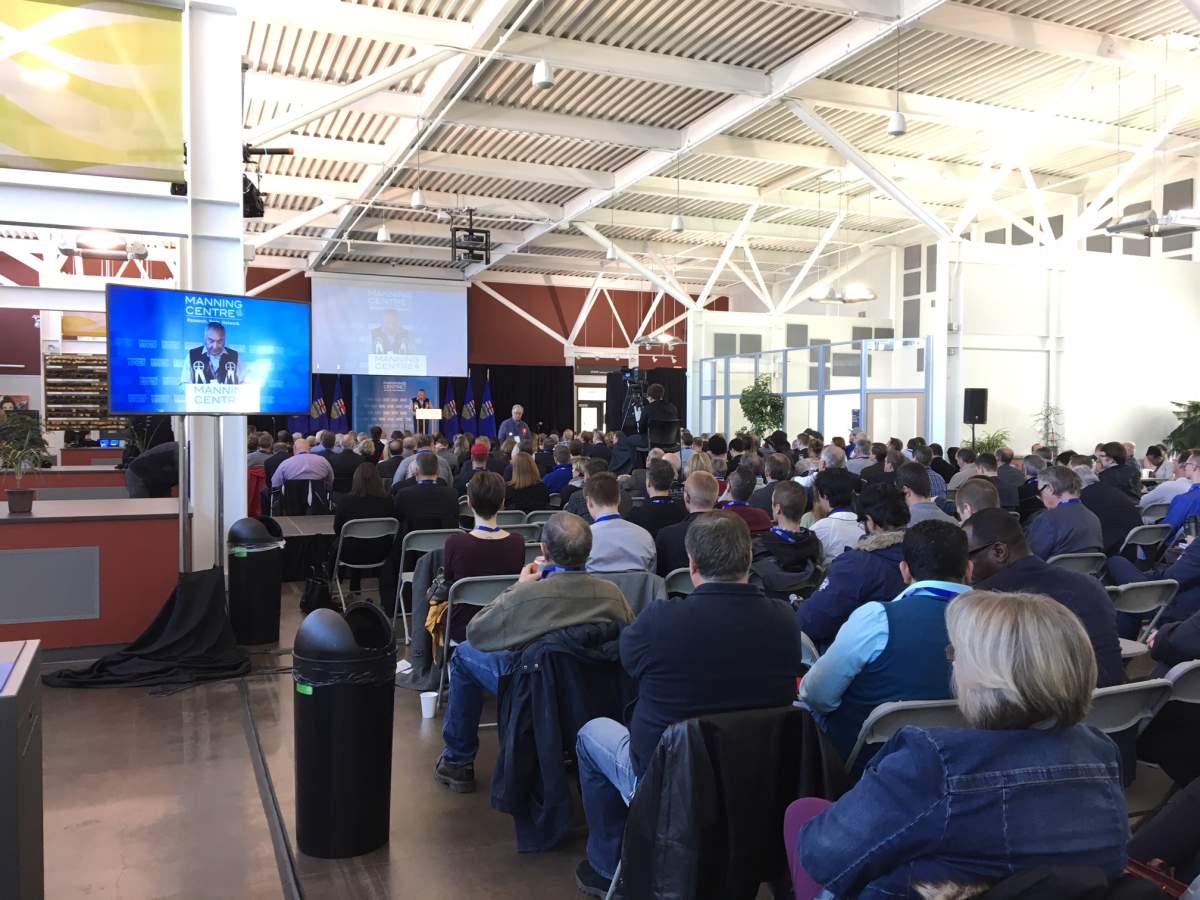 Several hundred people attending the first regional Manning Networking Conference in Red Deer, Alta. November 18, 2017.