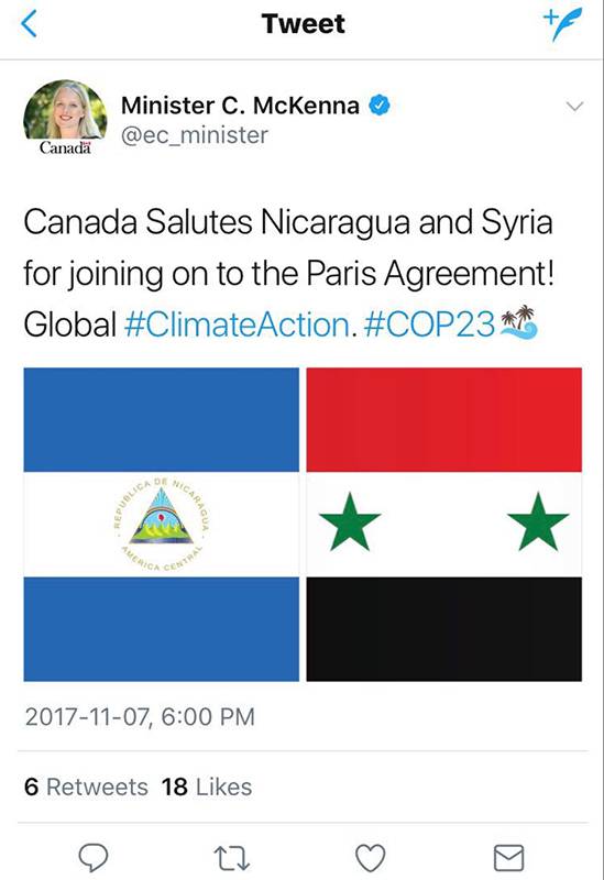 Catherine McKenna takes responsibility for tweet praising Syria - image