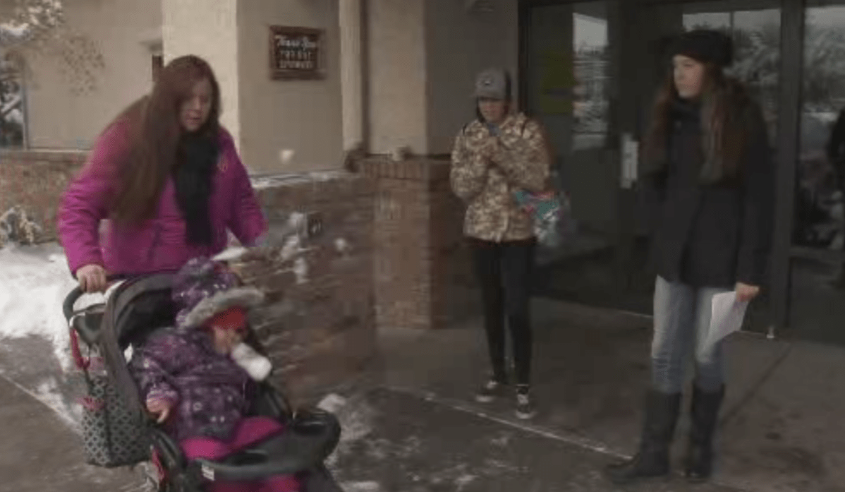 Meagan Louis, left, and Emily Wilson-Francois, centre, canvas a Vernon area for tips about Traci Genereaux’s last days.