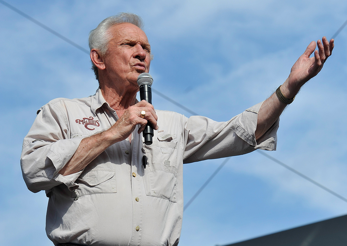 Mel Tillis performs on the Chevrolet Riverfront Stage during the 2012 CMA Music Festival on June 9, 2012 in Nashville, Tennessee.  