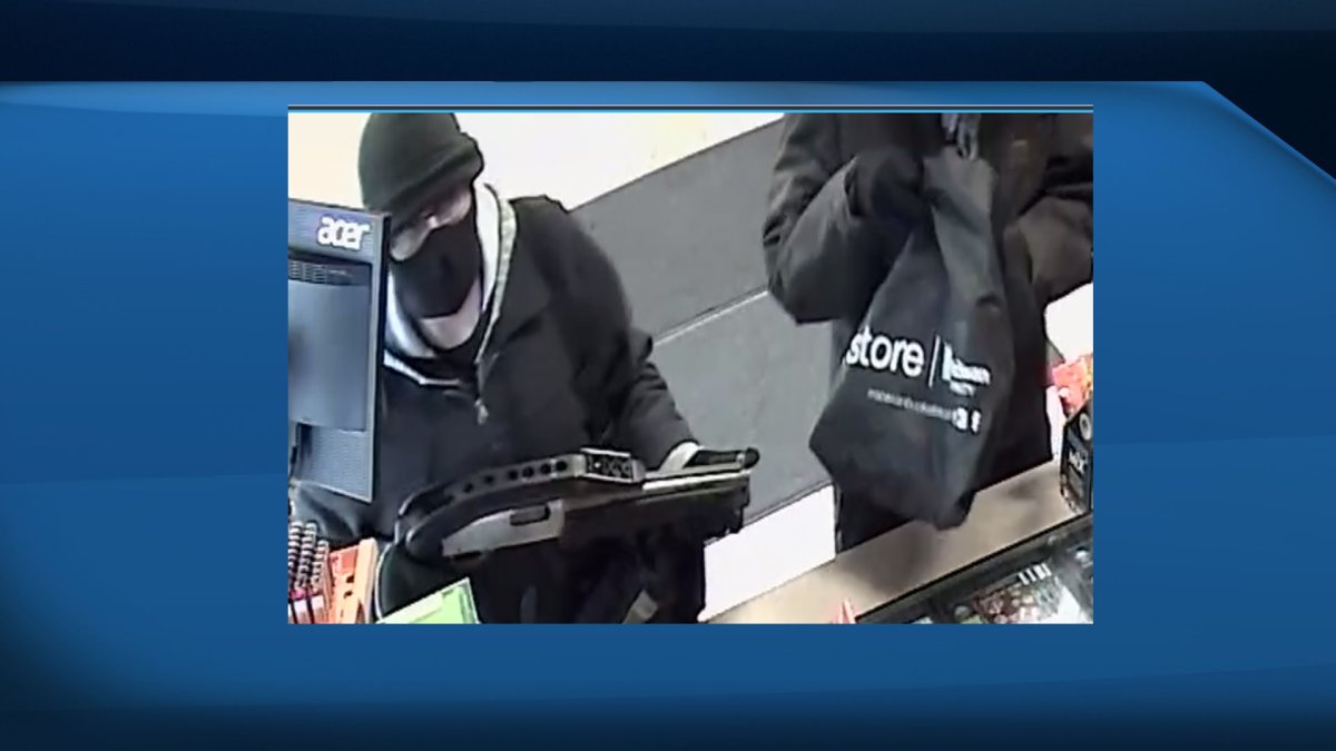 Wetaskiwin RCMP are looking for two suspects after an armed robbery in Millet, Alta.