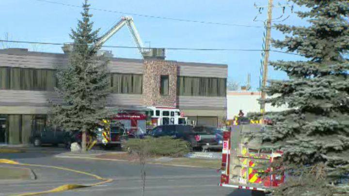 Crews responded to a fire at Moore's Industrial Service in Calgary Tuesday morning.