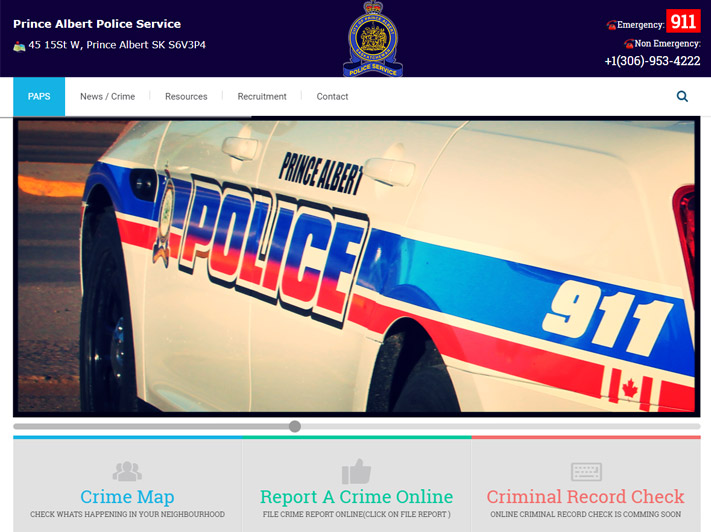 Prince Albert Police Service says development of its new website had been in development for months.