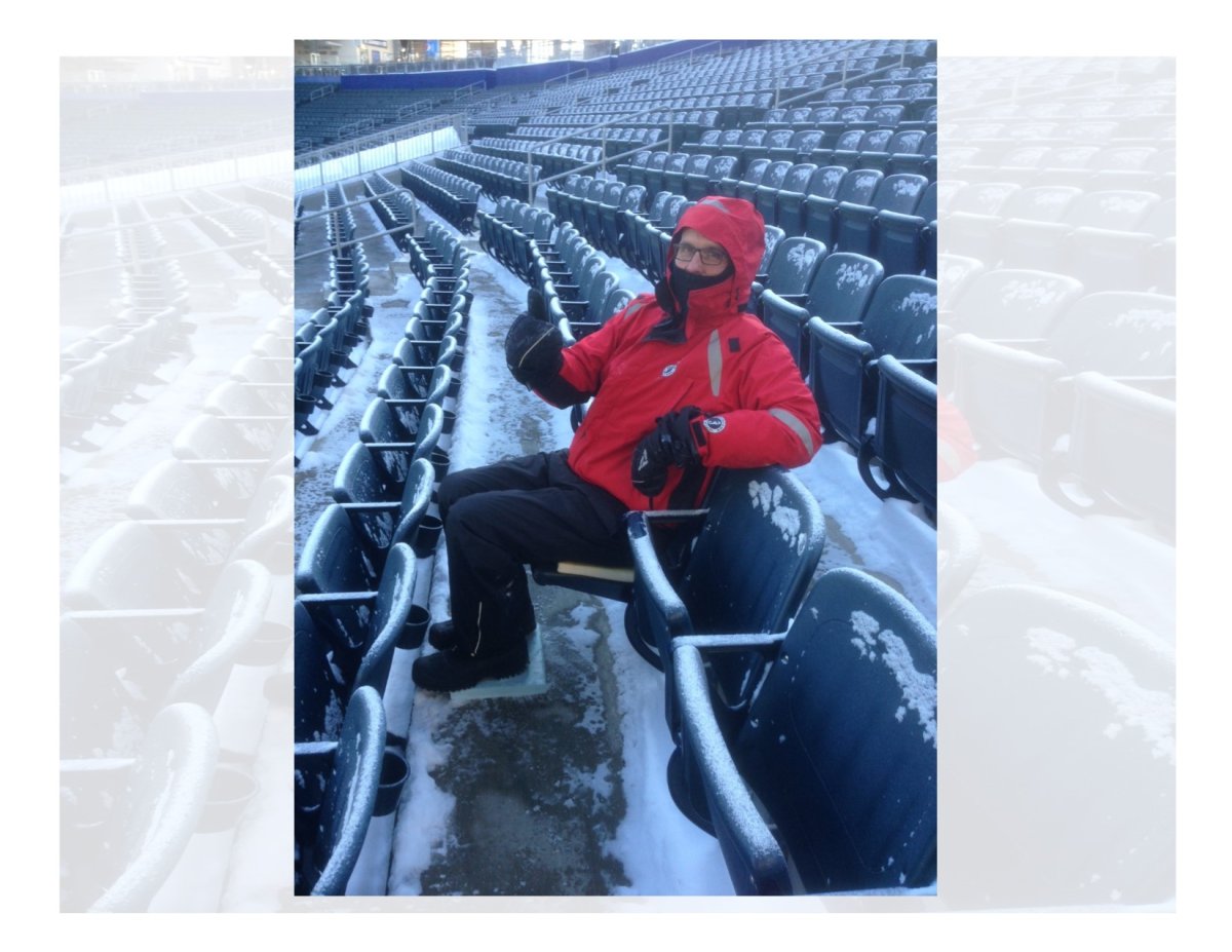 The U of M's Professor Popsicle tested out the stadium in record cold temperatures Thursday.