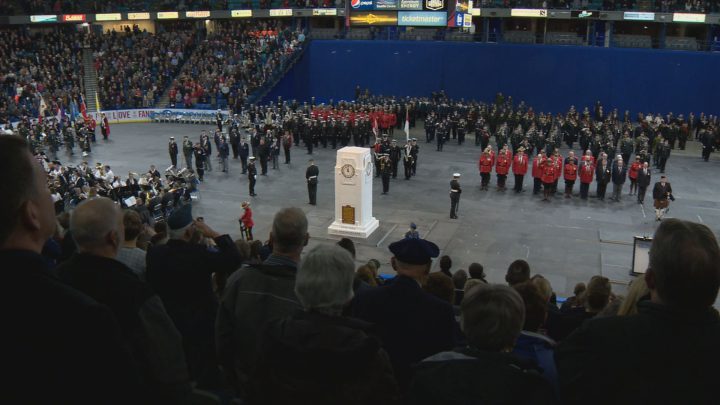 The 86th annual Saskatoon Remembrance Day service drew around 8,000 people to Sasktel Centre on Saturday.