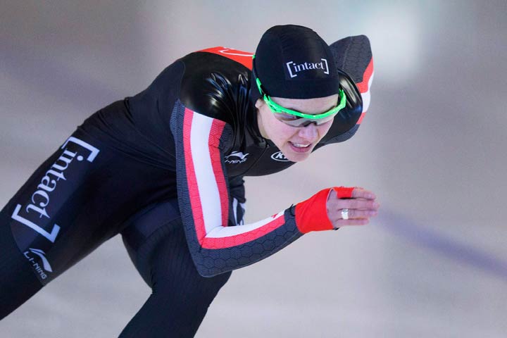 Canadian long-track speedskater Marsha Hudey won her first career individual World Cup medal, claiming silver on Friday in the women's 500-metre race in Norway.