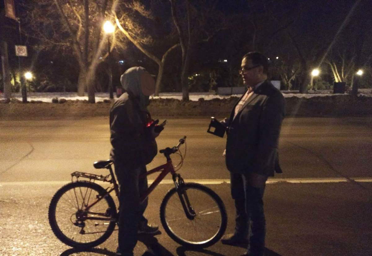 Saskatchewan Party leadership candidate Rob Clarke aided in the arrest of a man allegedly breaking into vehicles.