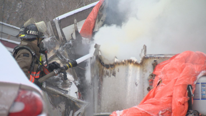 Damage is estimated at $50,000 in a fire involving a motorhome and a house in Saskatoon.