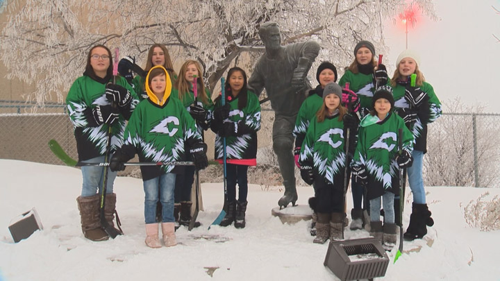 The Saskatoon PeeWee Comet Storm girl’s hockey team will be representing Saskatchewan after winning the Hockey on the Hill contest.