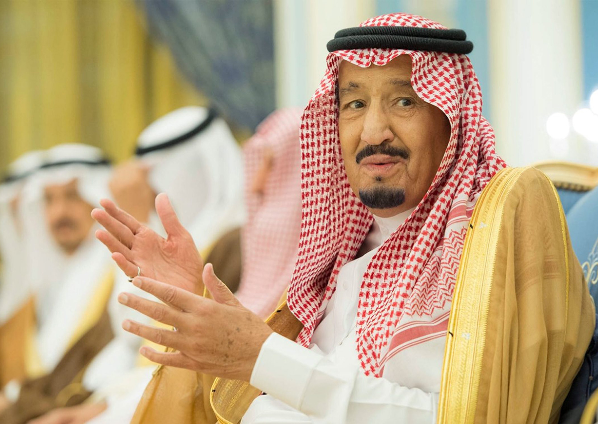 Saudi King Salman Bin Abdelaziz Al Saud seen during a ceremony in Riyadh, Saudi Arabia on October 19, 2017.