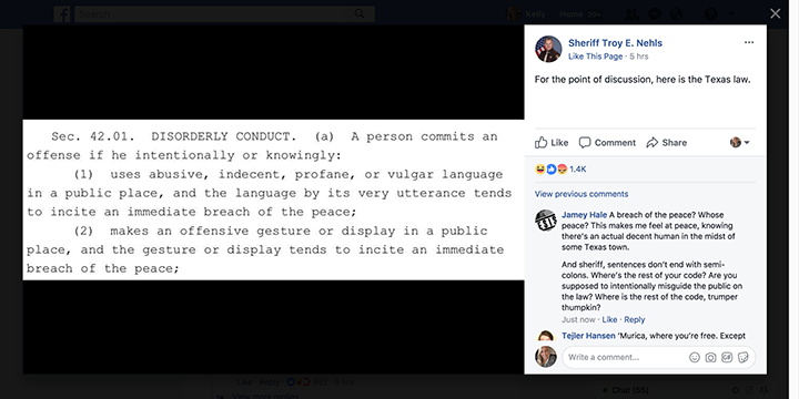 Texas sheriff threatens to charge driver for anti-Trump bumper sticker - image