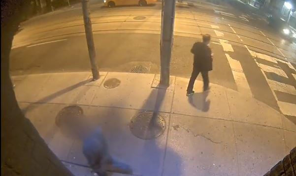 A suspect wanted in a sexual assault is shown in a video published by Toronto police.