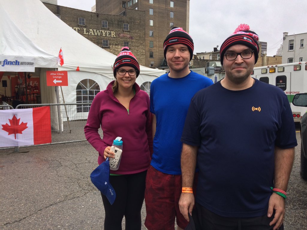 Kristin Zubrickas, Steven Van Strien, and Jeff Taylor completed the United Way's stairclimb as part of a company team on Nov. 2nd, 2017.
