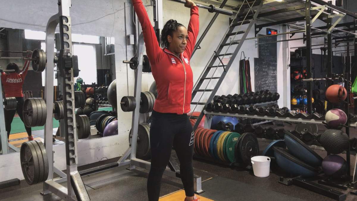 Kristel Ngarlem training in Montreal on Wednesday, November 22, 2017.