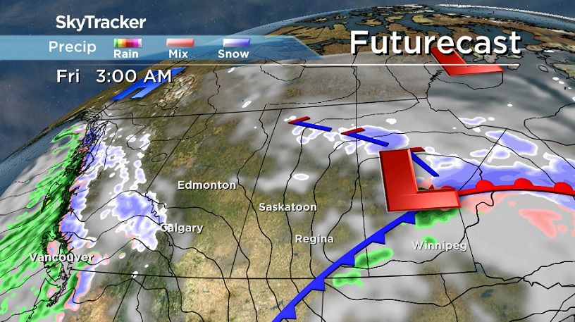 A cold front sweeps through Thursday night into Friday morning, kicking up strong winds.
