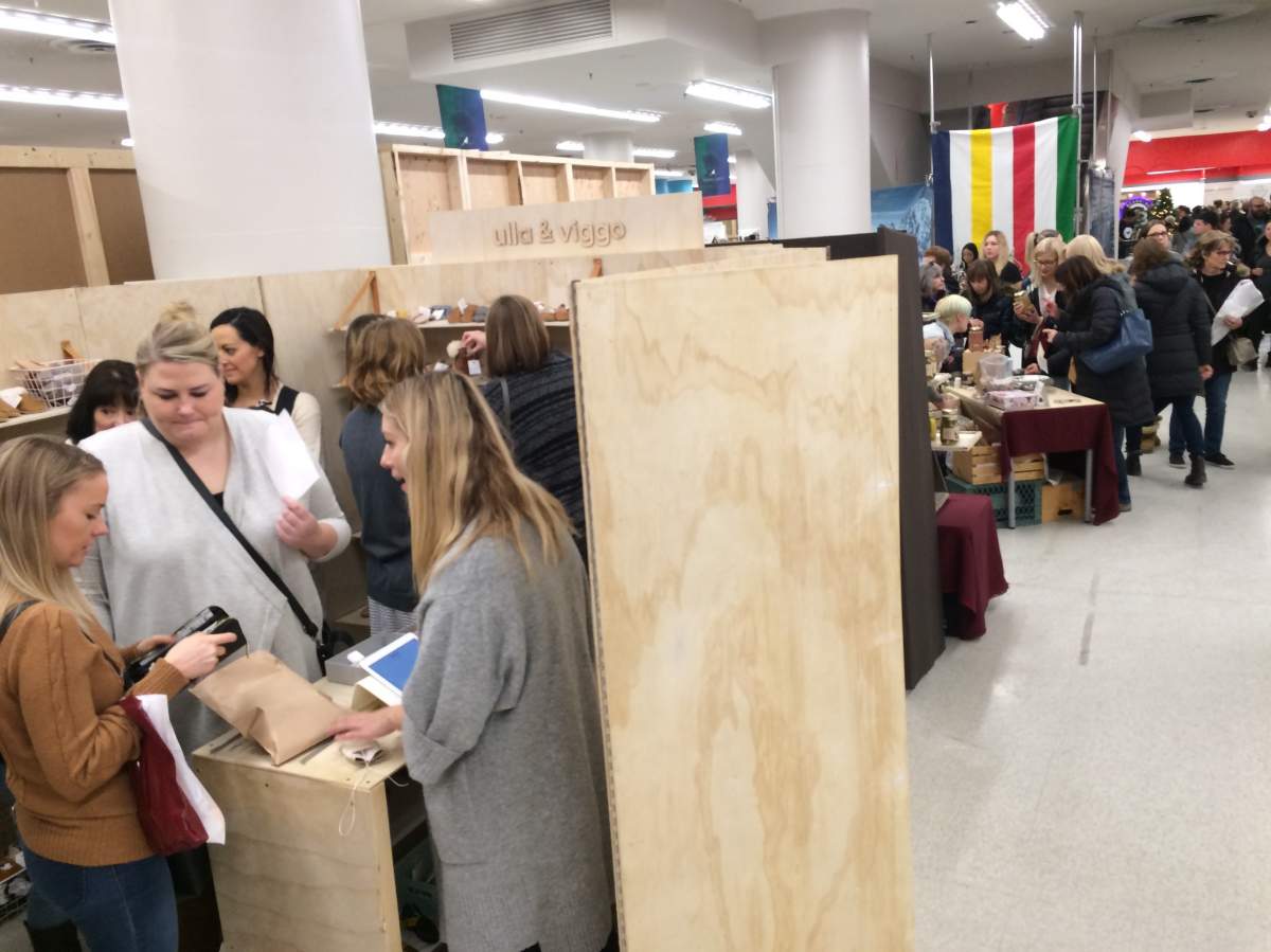 Third + Bird Market on the weekend at the Hudson's Bay Downtown. 