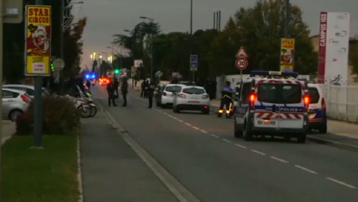 French police are investigating after a man deliberately rammed into a group of students outside a high school near Toulouse.