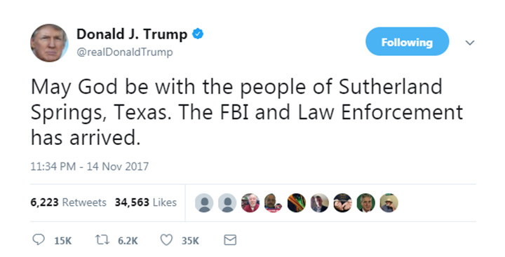 Donald Trump appears to share condolences for victims of wrong mass shooting - image