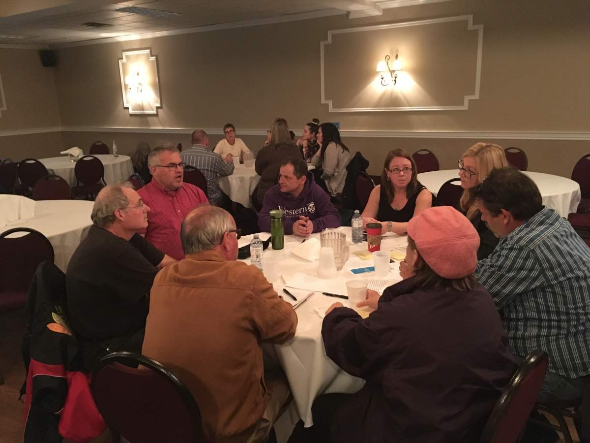 Londoners gathered at the Marconi Club to have their say on London's proposal for safe injection sites. 