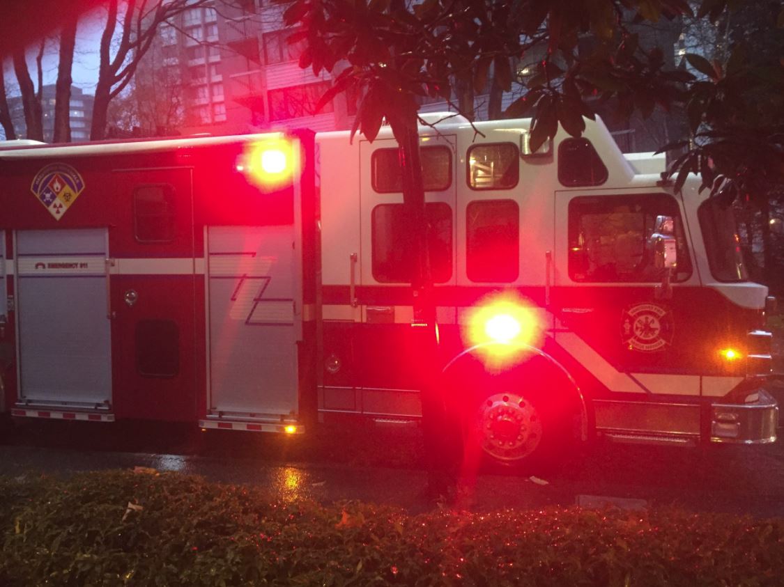 The Vancouver fire department tweeted this photo when it responded to a Hazmat call in the west end.