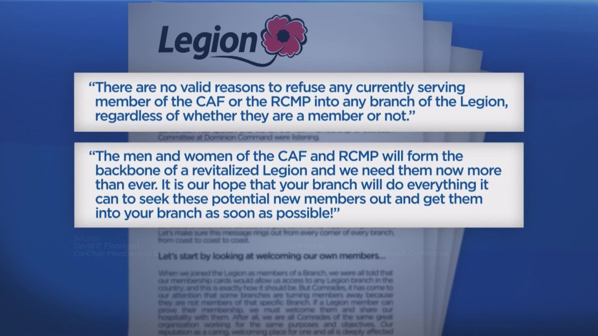 A section of an open letter written to members of the Canadian Legion, to take steps to improve the way it treats veterans.  