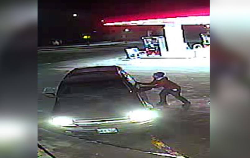 Winnipeg police are searching for the driver of this vehicle who a man attempted to rob Tuesday night. 