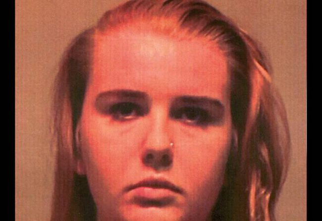 Brianna Brochu, 18, was arrested Saturday and is facing charges of  criminal mischief and breach of peace, police said.