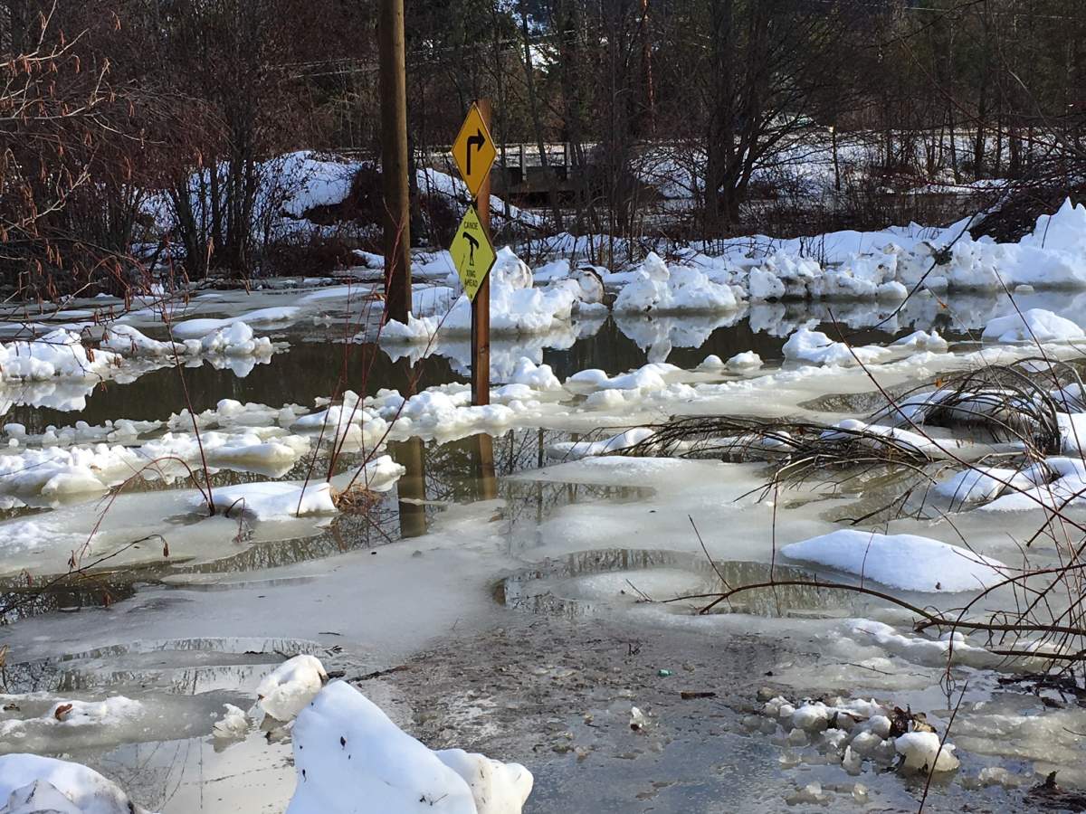 Flooded conditions in Whistler’s Meadow Park area on Nov. 23, 2017.