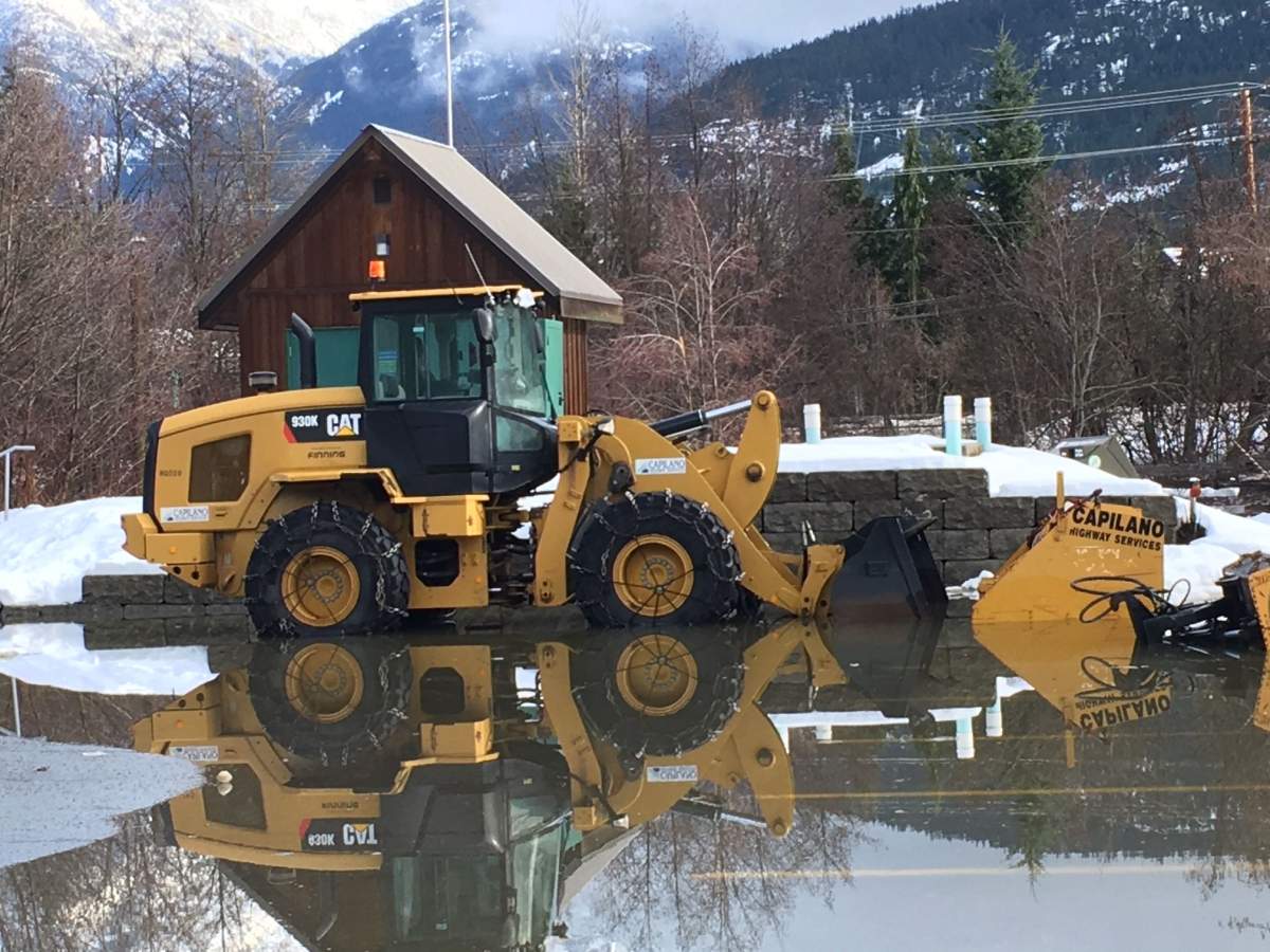 Flooded conditions in Whistler’s Meadow Park area on Nov. 23, 2017.