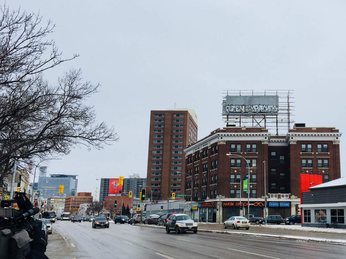 The derelict billboard on top of the Casa Loma building looks like it won't be changing any time soon.