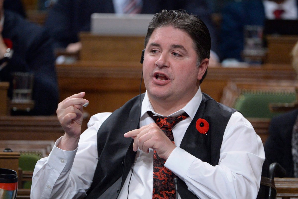 Minister of Sport and Persons with Disabilities Kent Hehr is shown during question period in the House of Commons, in Ottawa on Monday, Oct. 30, 2017. 