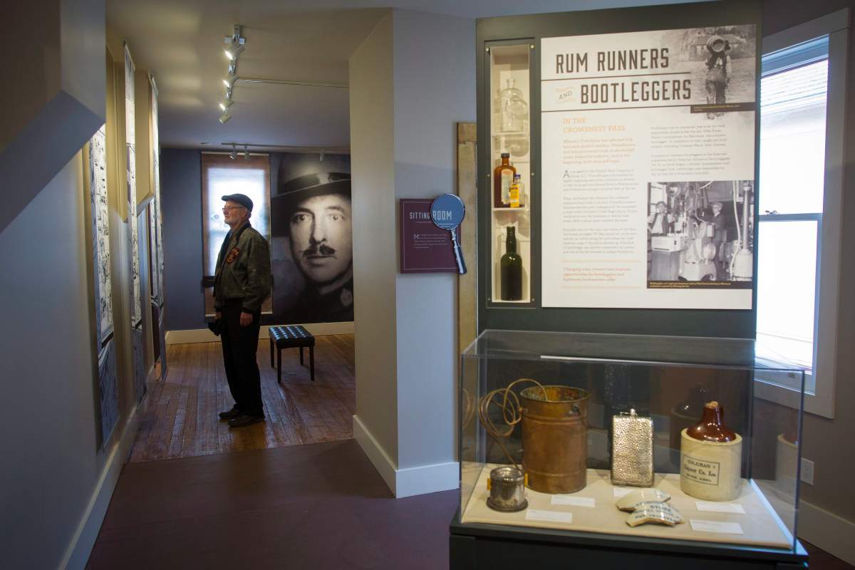 Local historian and heritage advocate Fred Bradley at the Alberta Provincial Police Barracks historical site in Coleman, Alberta, November 24, 2017.
