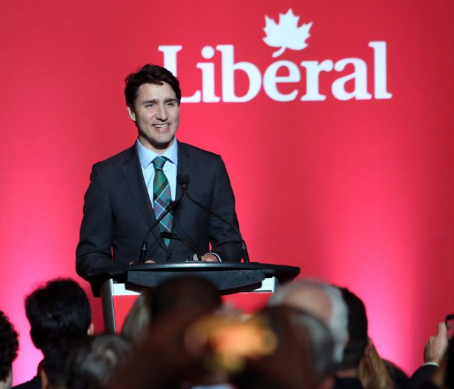 Prime Minister Justin Trudeau addresses participants at a Liberal Party donor appreciation event, in Ottawa, Tuesday, December 12, 2017.