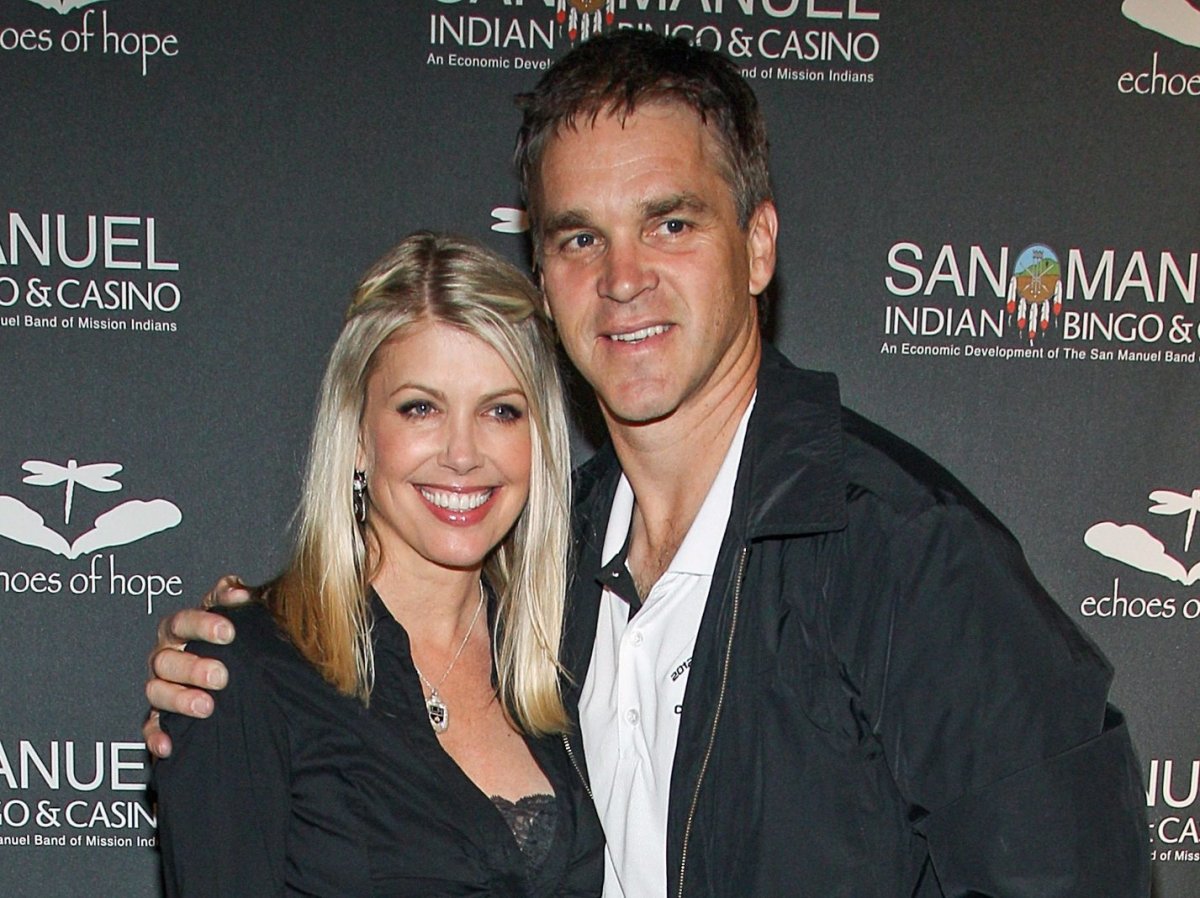 FILE - In this June 23, 2013, file photo, former NHL Player Luc Robitaille and his wife Stacia Robitaille attend Echoes Of Hope's 3rd Annual Luc Robitaille Celebrity Charity Poker Tournament in Los Angeles.  
