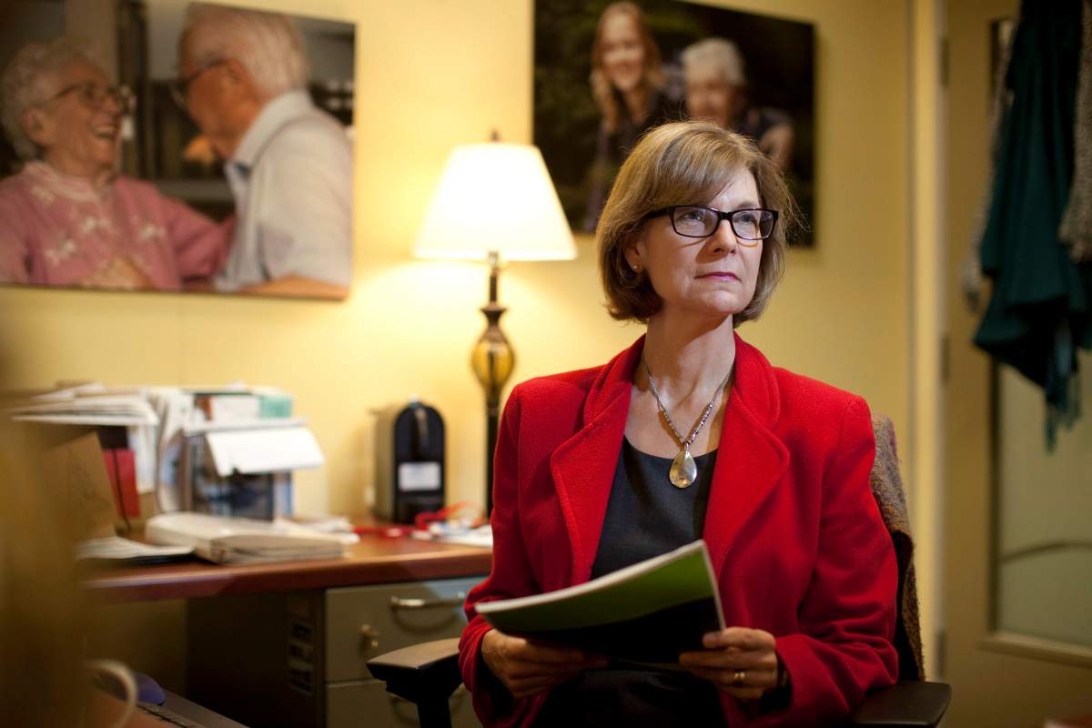 Seniors Advocate Isobel Mackenzie is photographed at her office in Victoria, B.C., on Friday, December 15, 2017. Skyrocketing rents and dwindling affordable-housing units in Vancouver are driving seniors to the brink of homelessness, forcing some to couch surf, seek roommates or even live in cars, advocates say. THE CANADIAN PRESS/Chad Hipolito.