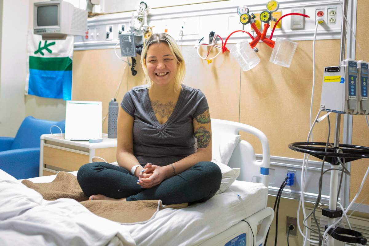 Delilah Saunders is pictured in her room in Toronto General Hospital, Tuesday, December 19, 2017. 