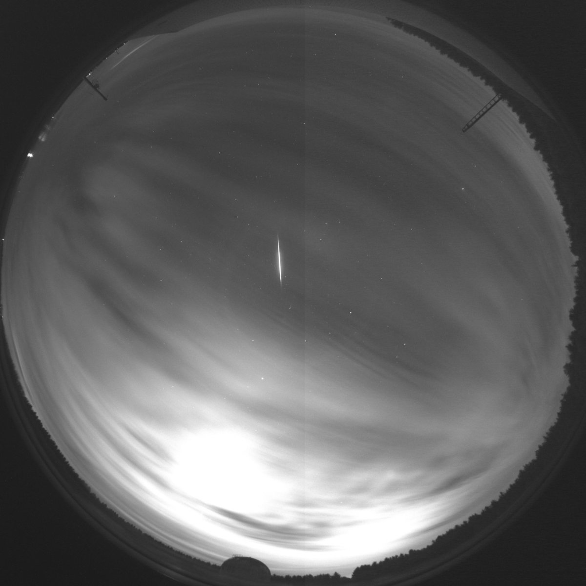 The meteoroid as seen from one of Western University's sky cameras.