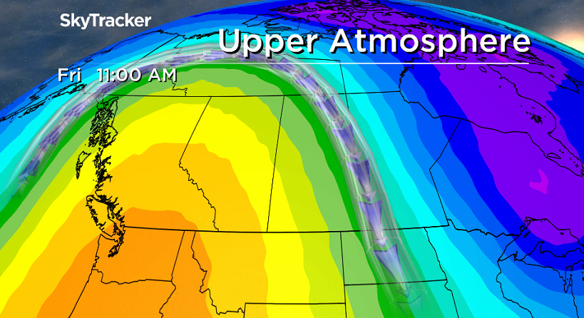 An upper ridge of high pressure builds back in the heat later this week.