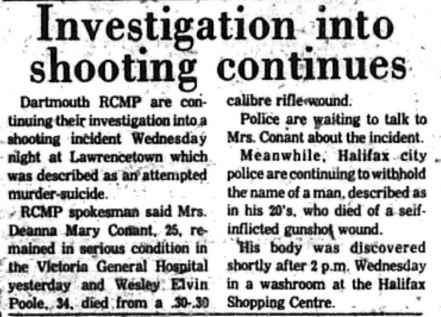 An article published June 25, 1976 on the double shooting investigation.