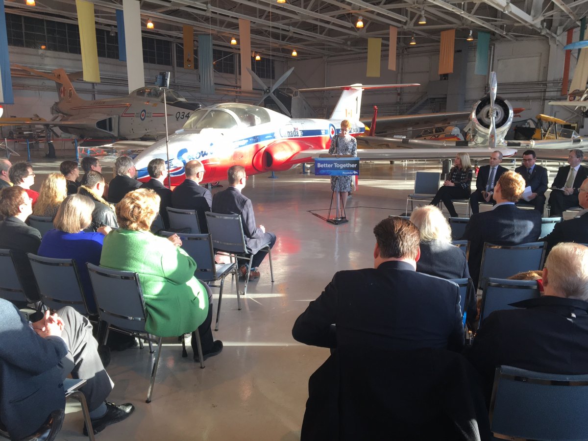 The Royal Aviation Museum was the scene of a Province of Manitoba funding announcement Tuesday.