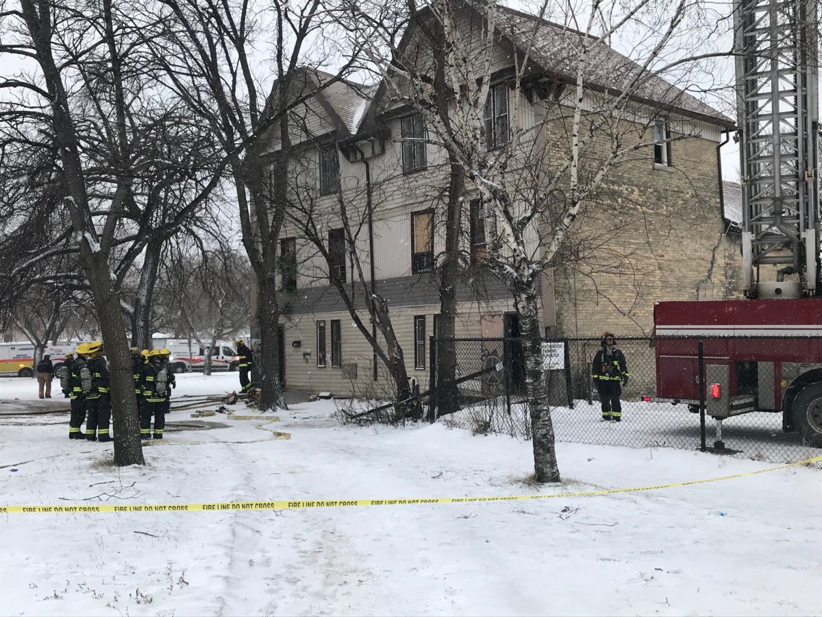 A rooming house at the corner of Balmoral and Cumberland was the scene of a fire Monday. 