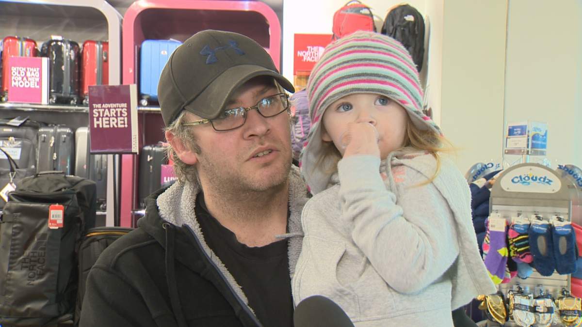 David Piercey and his family have been trying to get home to Newfoundland since Wednesday. They are now scheduled to fly out of Halifax on Saturday night.